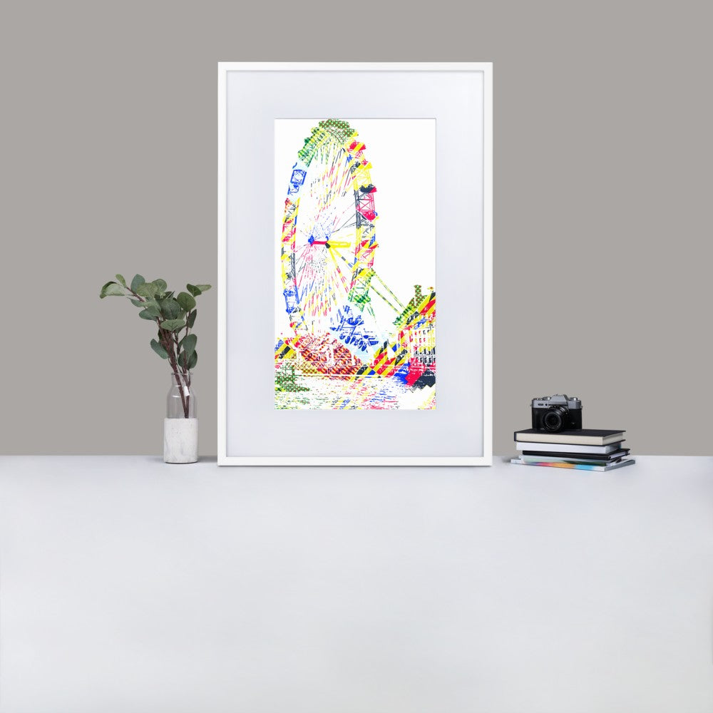 London Eye - Framed Print with Mat - African Inspired - GeorgeKenny Design