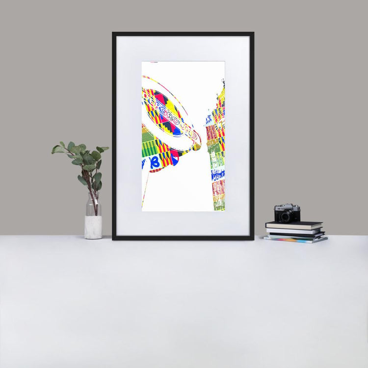 London Underground - Framed Print with Mat - African Inspired - GeorgeKenny Design