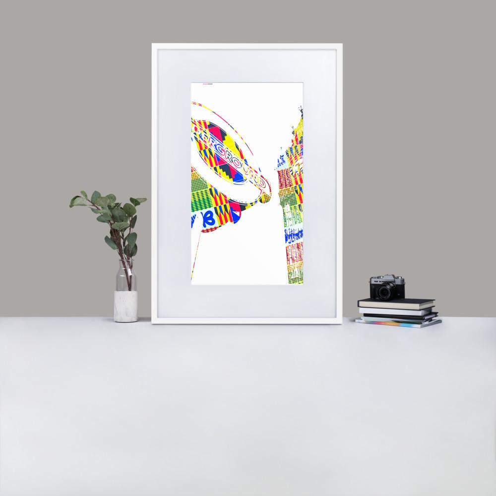 London Underground - Framed Print with Mat - African Inspired - GeorgeKenny Design