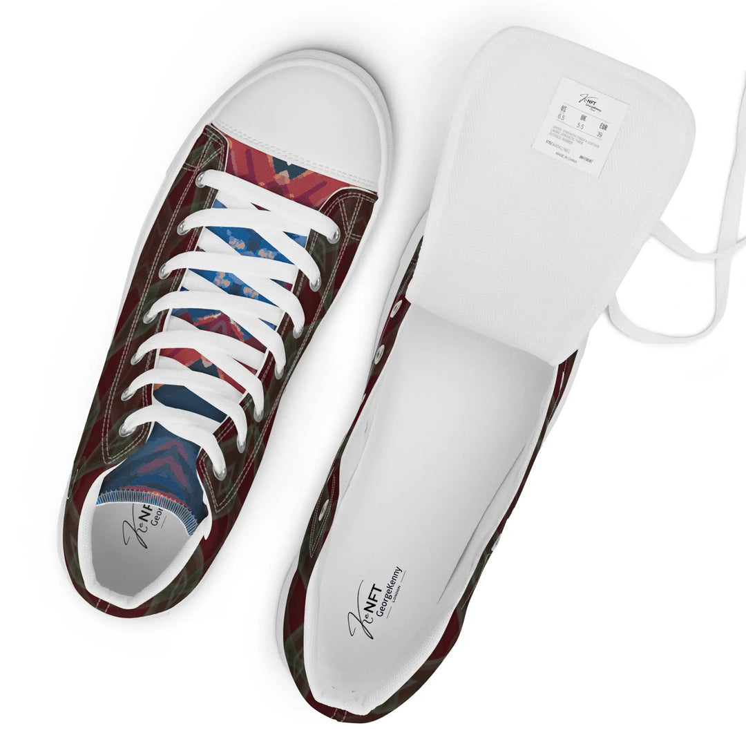 Mens high top canvas shoes GeorgeKenny Design