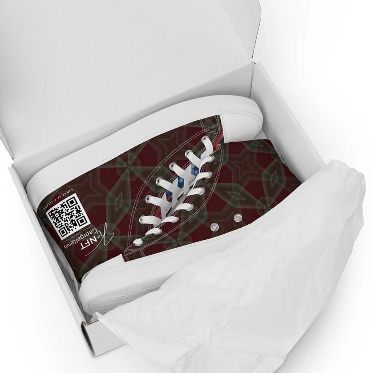 Mens high top canvas shoes GeorgeKenny Design