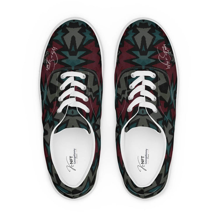 Mens lace-up canvas shoes | Why so serious GeorgeKenny Design