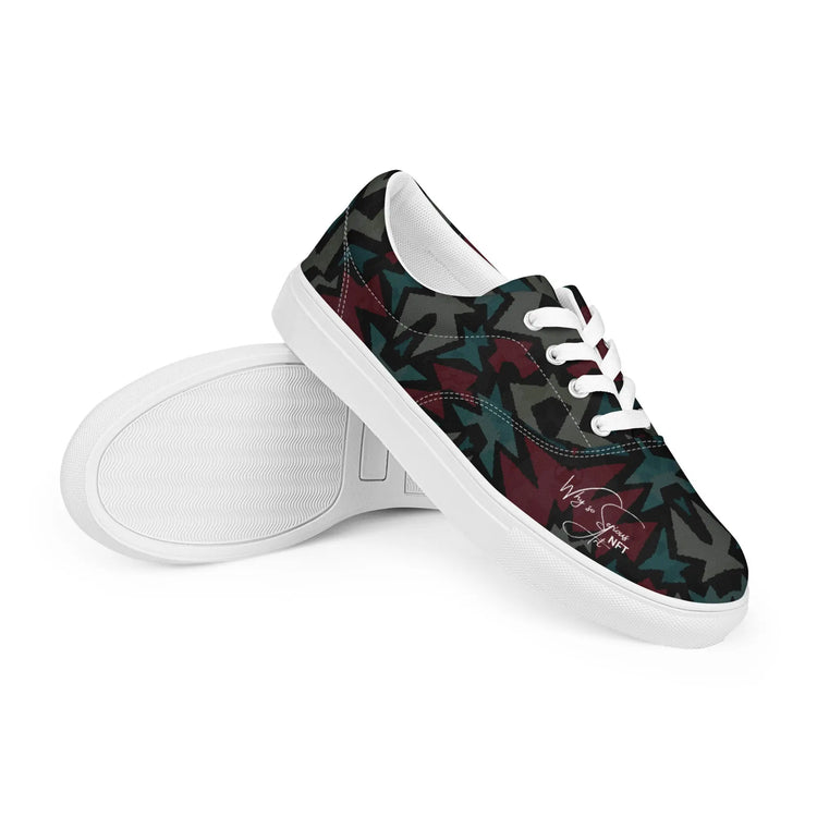 Mens lace-up canvas shoes | Why so serious GeorgeKenny Design