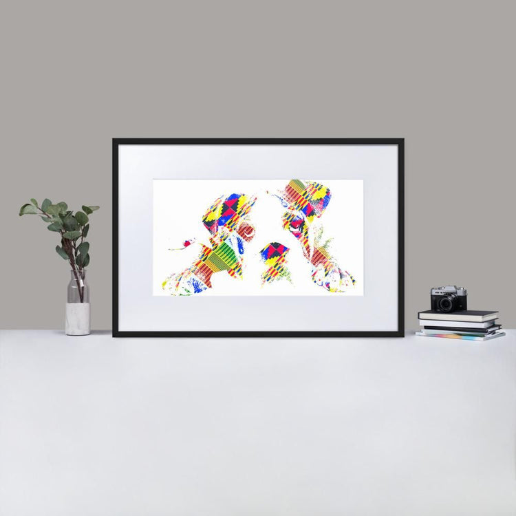 My Best Friend - Framed Print with Mat - African Inspired - GeorgeKenny Design