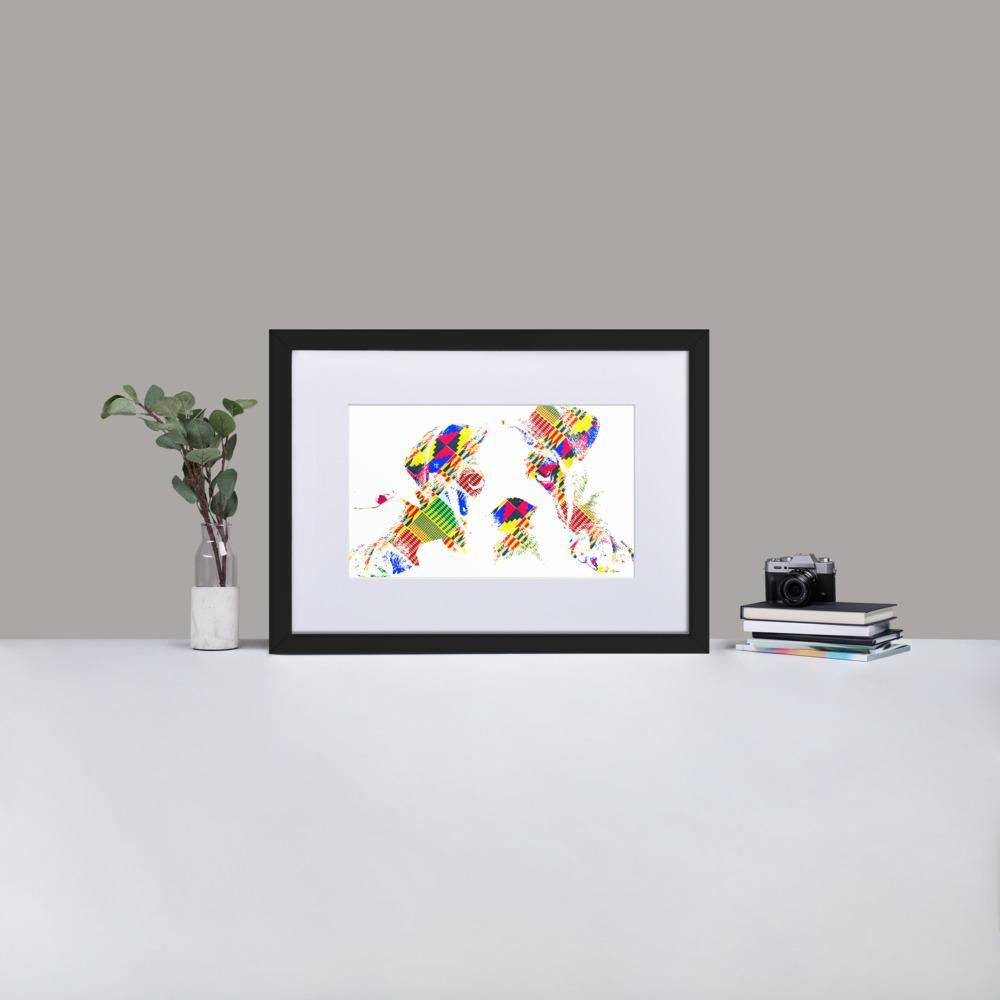 My Best Friend - Framed Print with Mat - African Inspired - GeorgeKenny Design