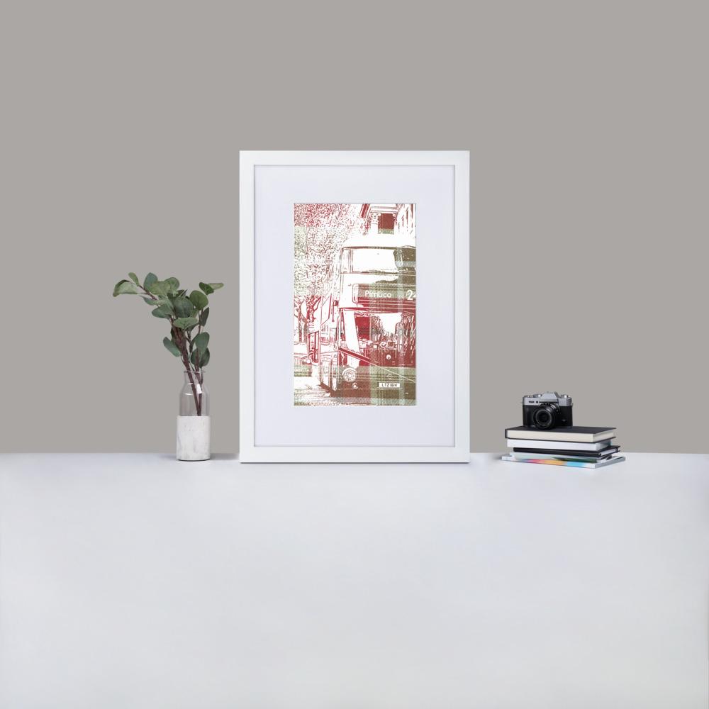 Pimlico London - Framed Print with Mat - Balmoral Check - GeorgeKenny Design