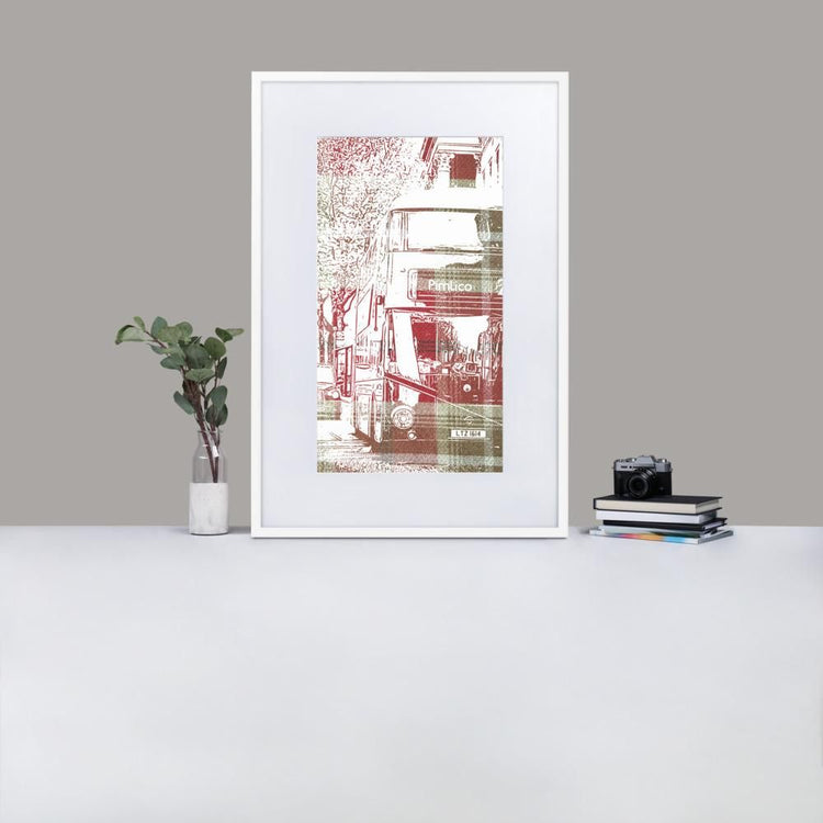 Pimlico London - Framed Print with Mat - Balmoral Check - GeorgeKenny Design