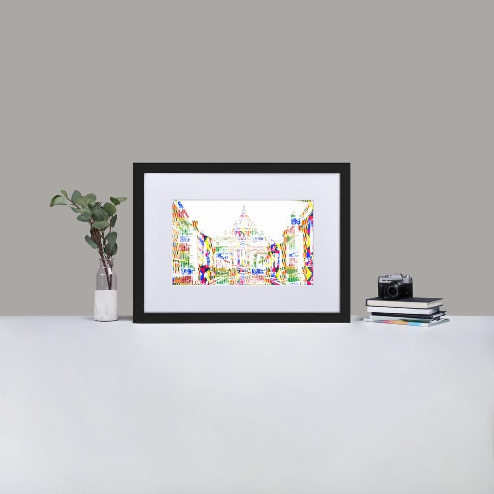 Rome St Peter's Basilica - Framed Print with Mat - African Inspired - GeorgeKenny Design