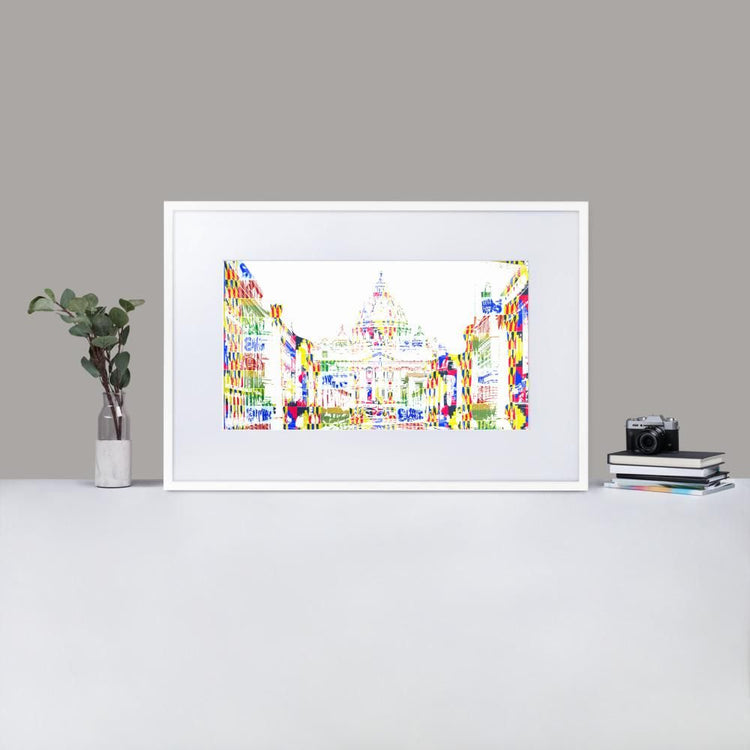 Rome St Peter's Basilica - Framed Print with Mat - African Inspired - GeorgeKenny Design