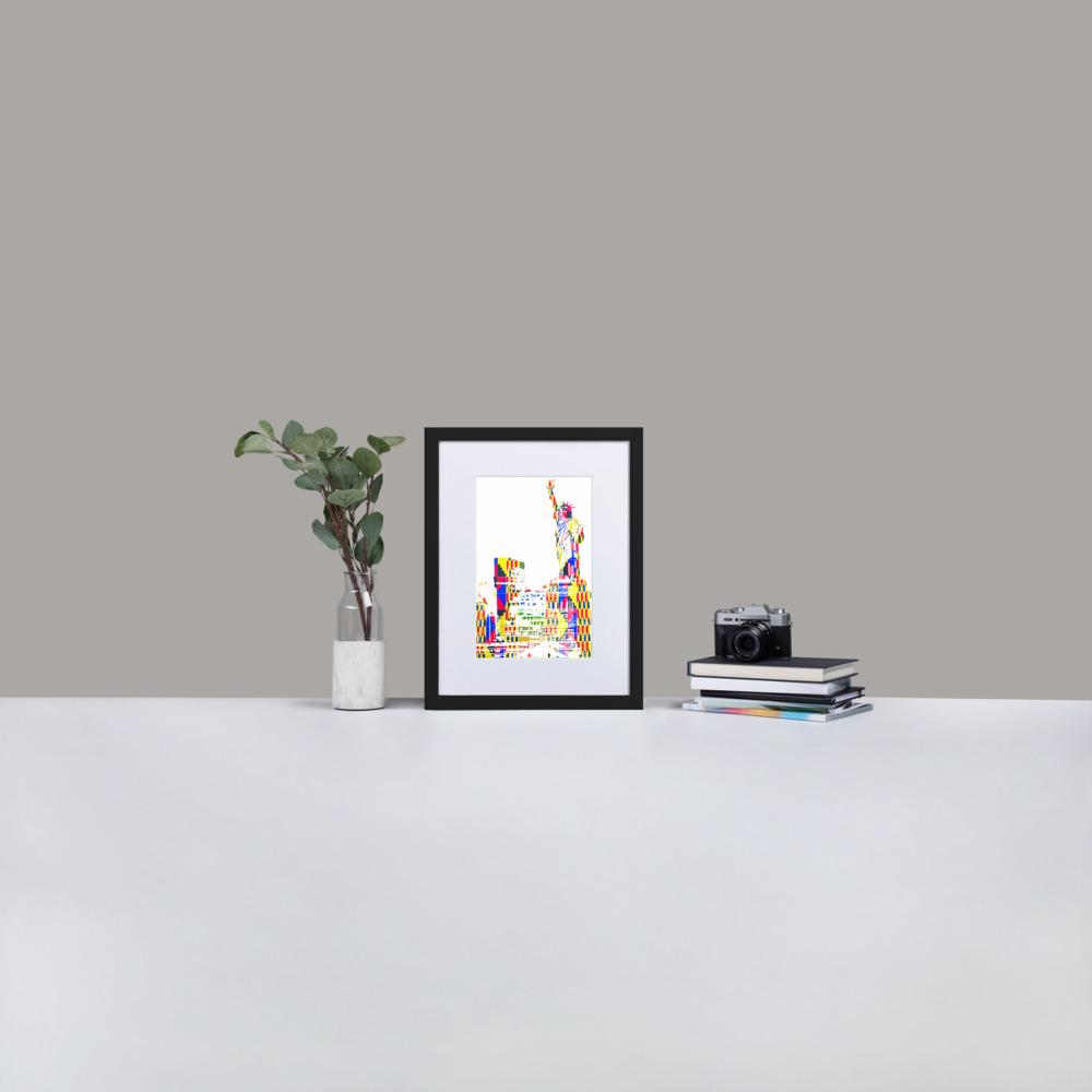 Statue of Liberty - Framed Print with Mat - African Inspired - GeorgeKenny Design