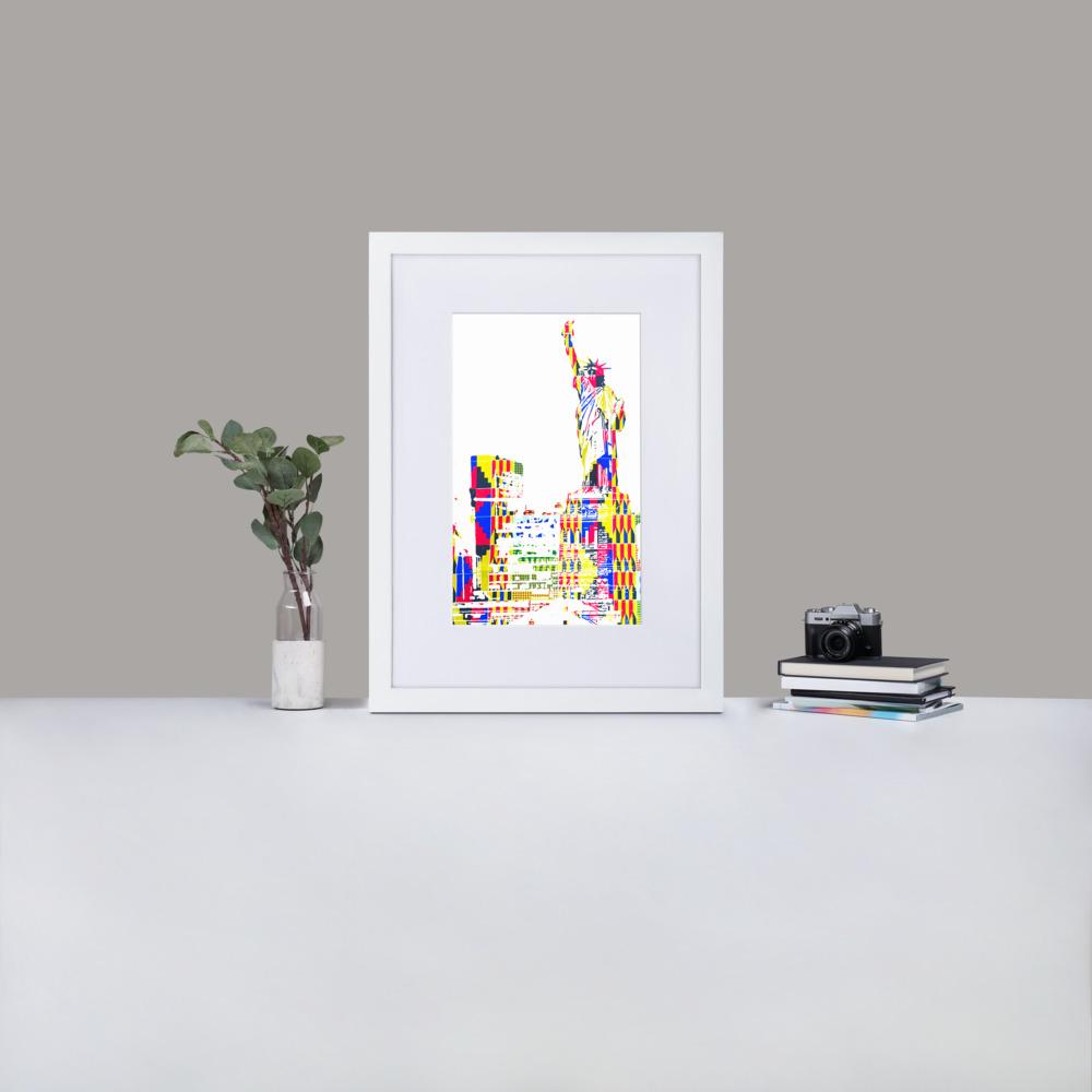 Statue of Liberty - Framed Print with Mat - African Inspired - GeorgeKenny Design