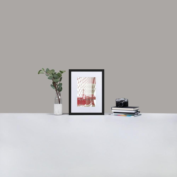 The Shard London - Framed Print with Mat - Balmoral Check - GeorgeKenny Design