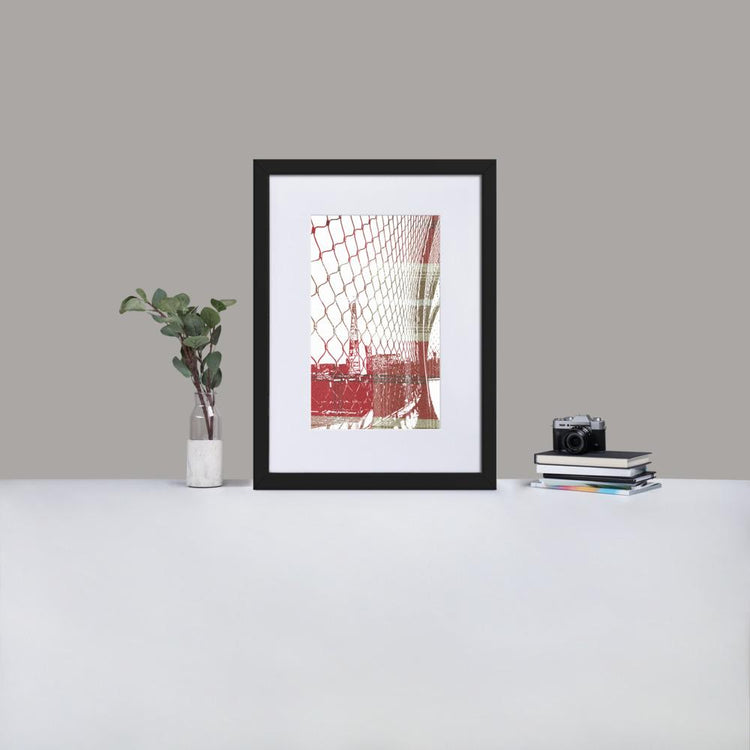 The Shard London - Framed Print with Mat - Balmoral Check - GeorgeKenny Design