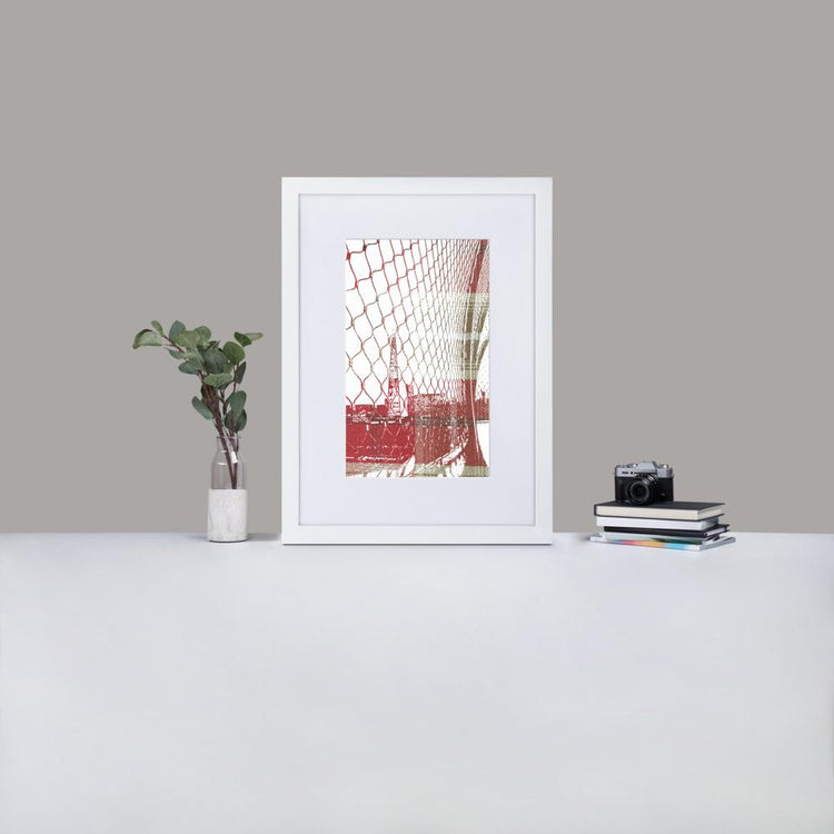 The Shard London - Framed Print with Mat - Balmoral Check - GeorgeKenny Design