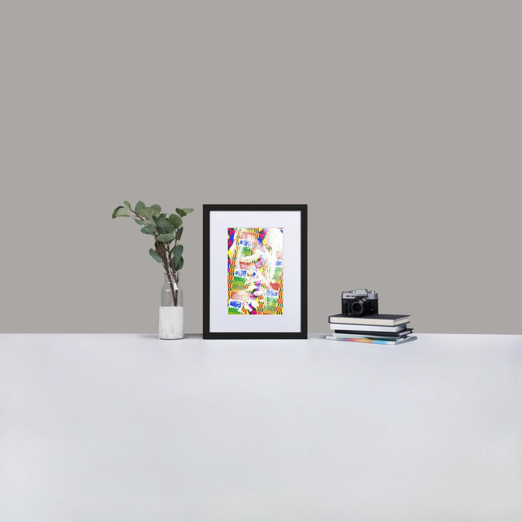 Thinking Gorilla - Framed Print with Mat - African Inspired - GeorgeKenny Design