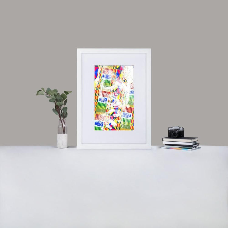 Thinking Gorilla - Framed Print with Mat - African Inspired - GeorgeKenny Design