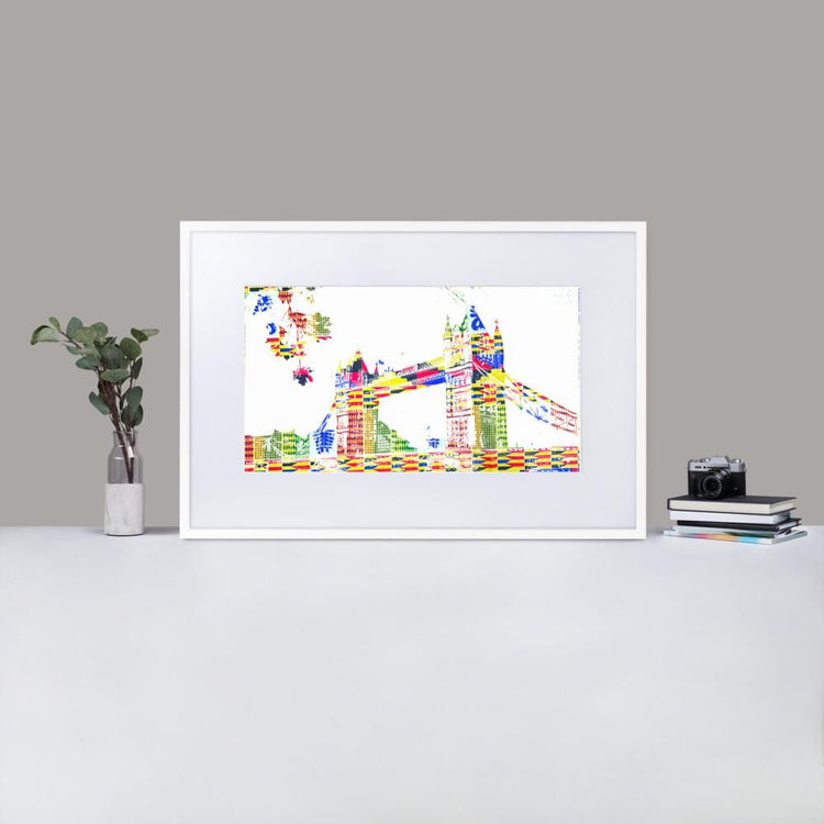 Tower Bridge London - Framed Print with Mat - African Inspired - GeorgeKenny Design