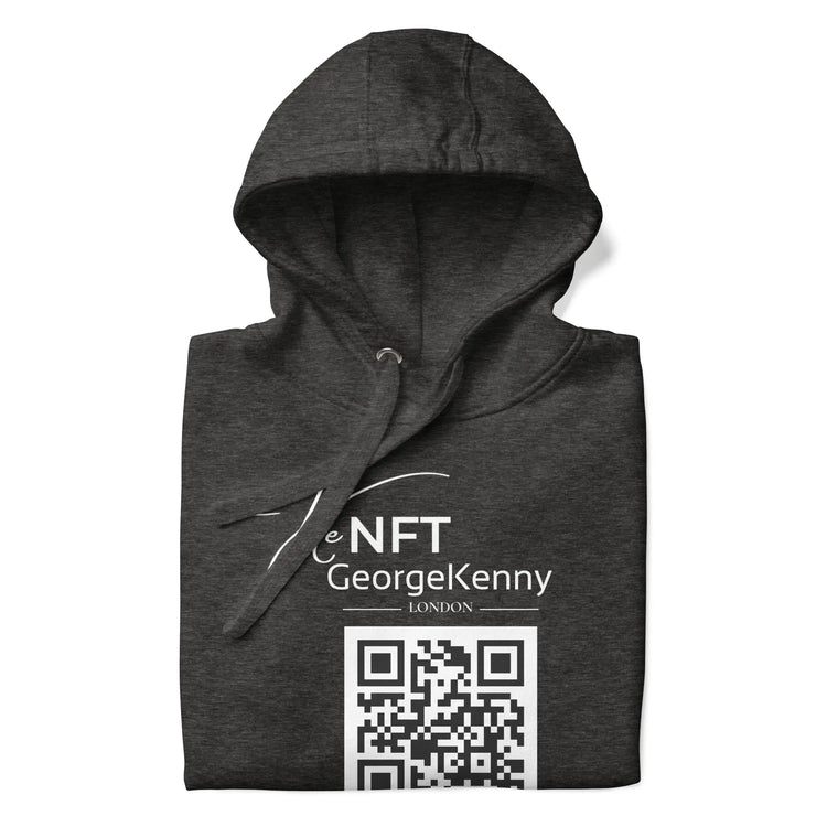 Unisex Hoodie NFT Art Air Drop White QR Logo GeorgeKenny Design