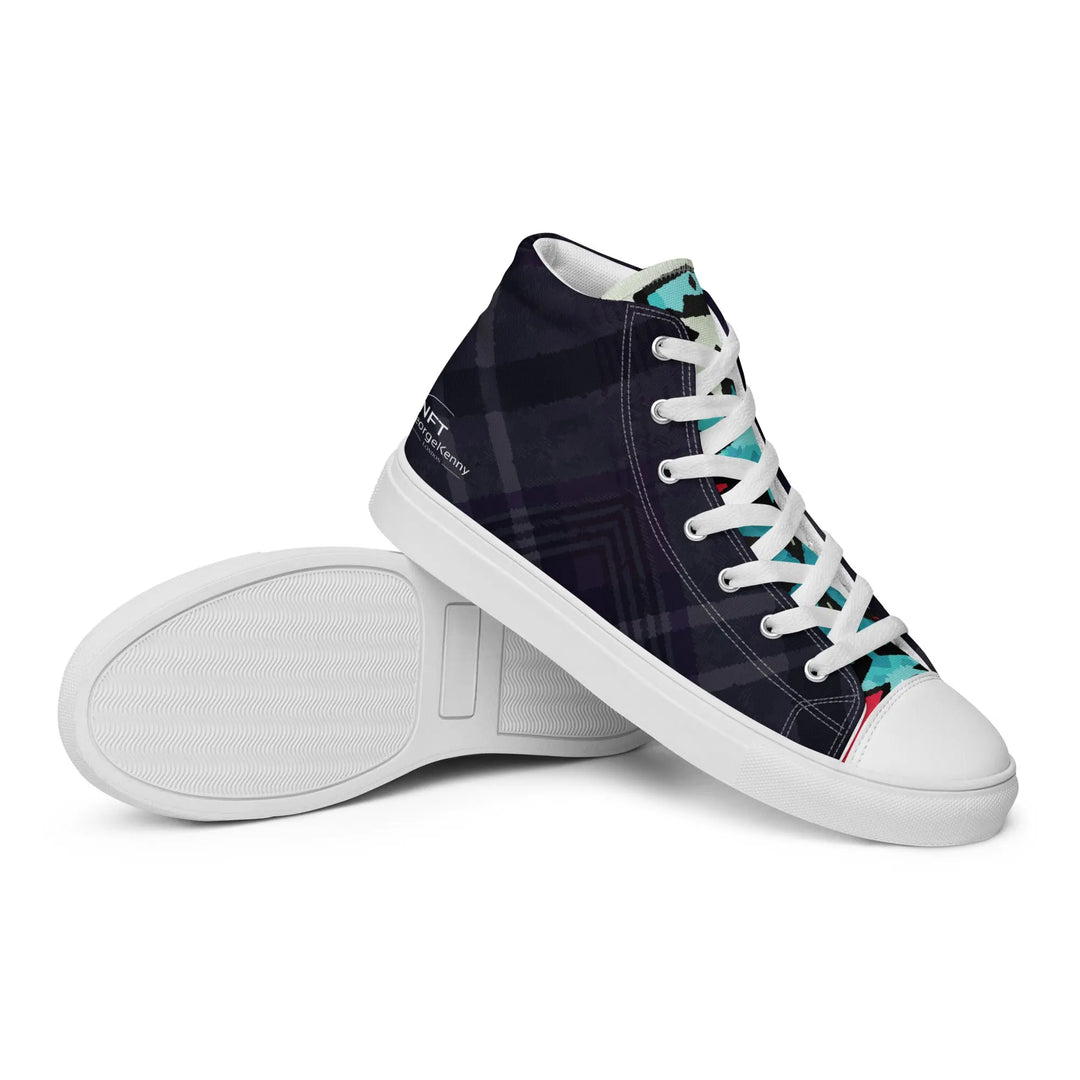 Womens high top canvas shoes GeorgeKenny Design