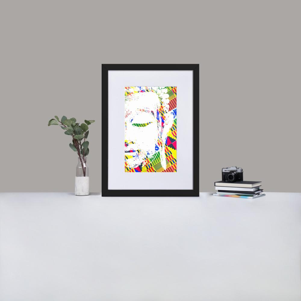 Zen Buddha - Framed Print with Mat - African Inspired - GeorgeKenny Design