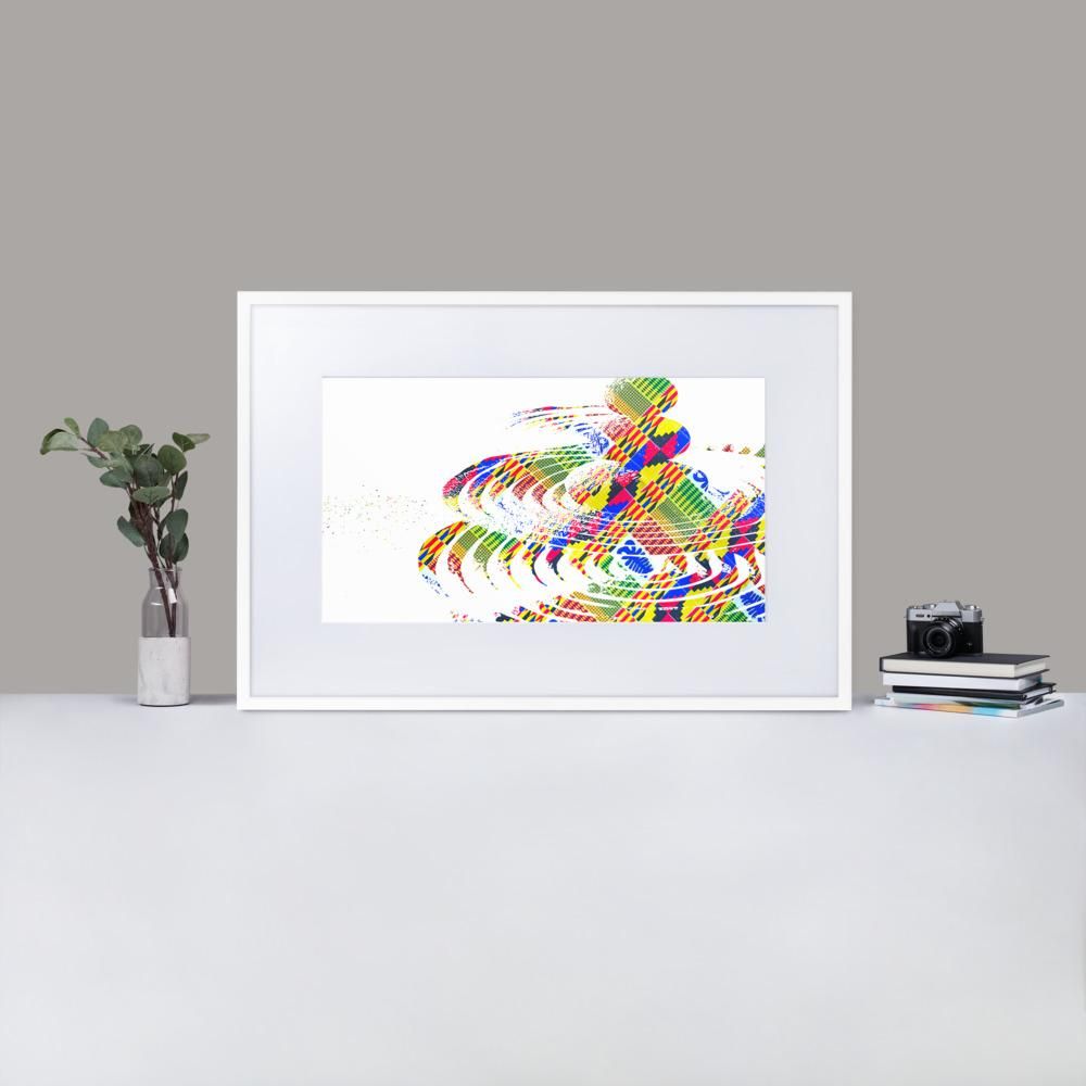 Zen Stones - Framed Print with Mat - African Inspired - GeorgeKenny Design